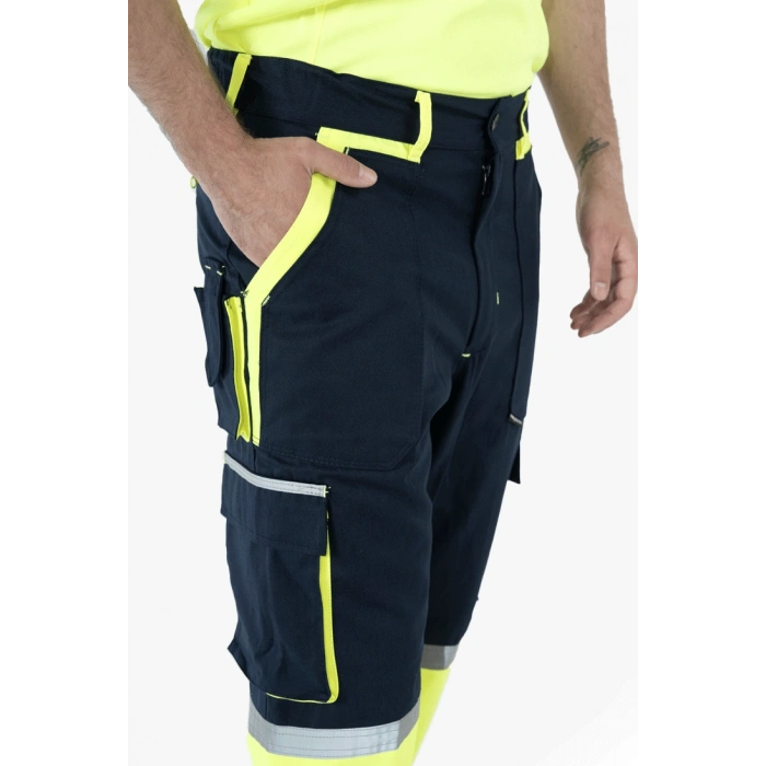 Körüklü Çift Komando Cepli Neon İthal Harman Pantolon