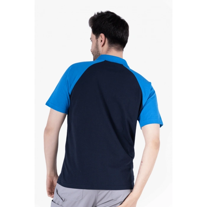Polo Yaka Fermuarlı Reglan Kollu T-Shirt