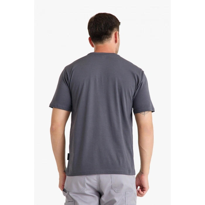 Bisiklet Yaka Kalem Cepli T- shirt