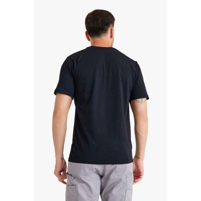 Bisiklet Yaka Kalem Cepli T- shirt