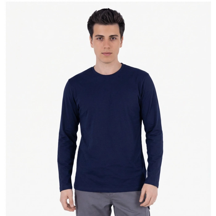 Bisiklet Yaka Uzun Kollu T- Shirt