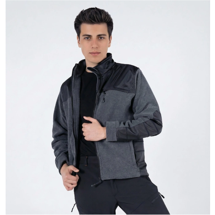 Omuz ve Dirsek Takviyeli Polar Ceket