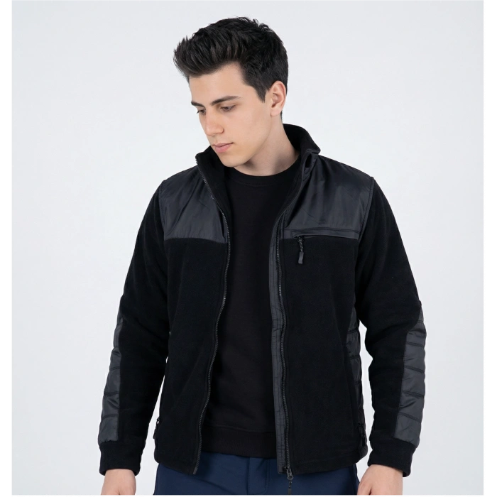 Omuz ve Dirsek Takviyeli Polar Ceket