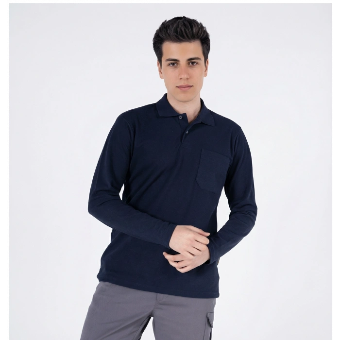 Polo Yaka Uzun Kollu T-Shirt