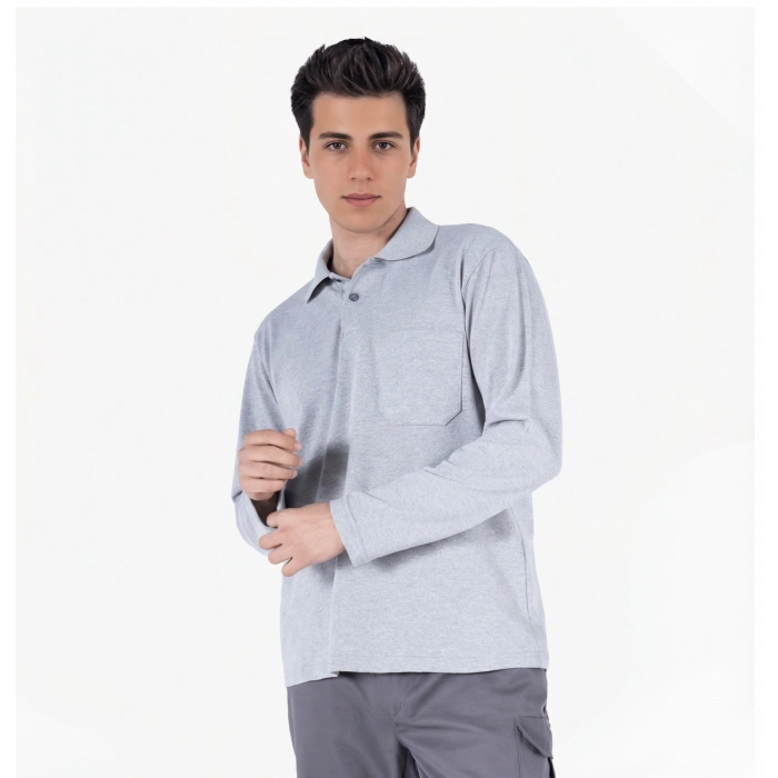 Polo Yaka Uzun Kollu T-Shirt