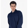 2 İplik Polo Yaka Cepli Sweatshirt
