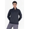 3 İplik Polo Yaka Fleto Cepli Sweatshirt
