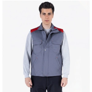 Dik Yakalı Kapitoneli Yelek