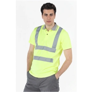 Polo Yaka Reflektörlü Dry Touch Hi-Vis T- Shirt