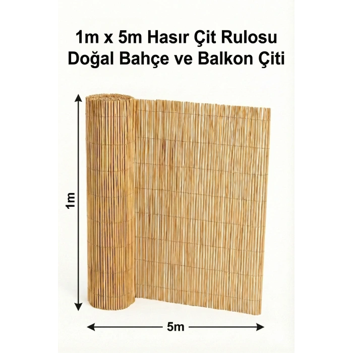 1 x 5 Metre - Dekoratif Balkon ve Bahçe Gizleme Örtüsü