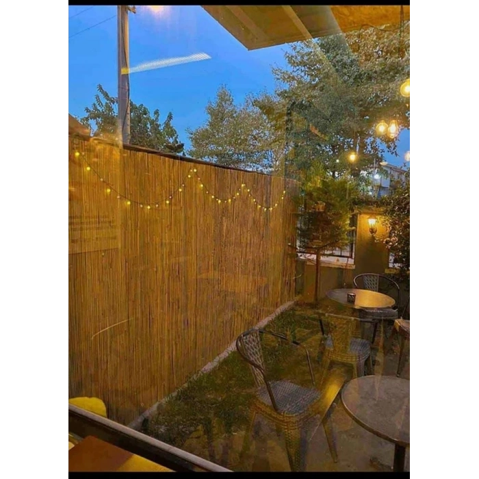 Hasır Çit Dekoru - 150 cm x 5 Metre - Doğal Balkon ve Bahçe Çiti