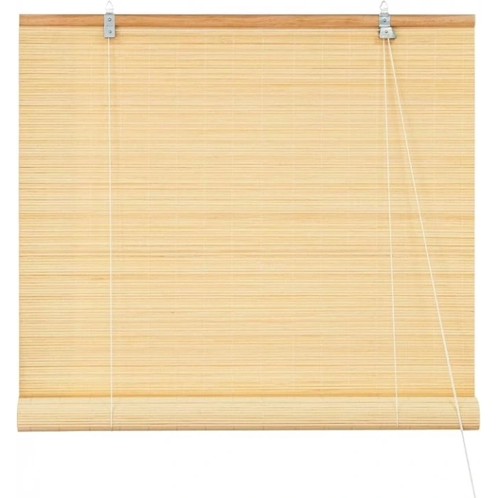 Doğal Bambu Stor Perde - Ahşap Stor Perde, Bej