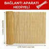 1 x 2,50 Metre - Dekoratif Balkon ve Bahçe Gizleme Örtüsü (Bağlantı Kelepçesi Hediyeli)