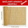 1 x 3 Metre - Dekoratif Balkon ve Bahçe Gizleme Örtüsü (Bağlantı Kelepçesi Hediyeli)