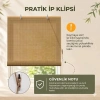 Doğal Bambu Stor Perde - Ahşap Stor Perde, Kahve