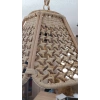 El Örmesi Bambu Hasır Avize - Bohem Dekoratif Sarkıt Lamba - 35 cm