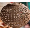 El Yapımı Doğal Hasır Hazeran Sarkıt Avize - 32x22 cm - Bohem Aydınlatma