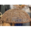 El Yapımı Hasır Rattan Avize - 38 cm Çap - Doğal Aydınlatma