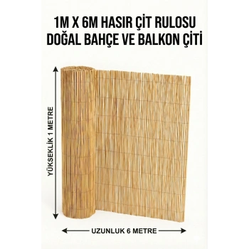 1 x 6 Metre - Dekoratif Balkon ve Bahçe Gizleme Örtüsü