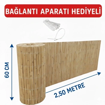 60 cm x 2,50 Metre Hasır Çit - Bağlantı Aparatı Hediyeli