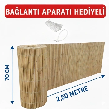 70 cm x 2,50 Metre Hasır Çit - Bağlantı Aparatı Hediyeli