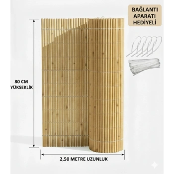 80 cm x 2,50 Metre Hasır Çit - Bağlantı Aparatı Hediyeli