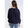 Şardonlu Sweatshirt-LACİVERT