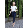 Yüksek Bel Skinny Jean Pantolon  - LACİVERT