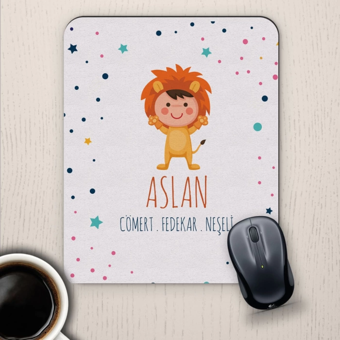 Aslan Burçlarına Özel Sevimli Mouse Pad