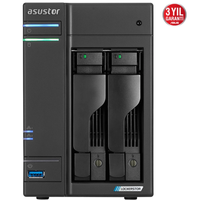 ASUSTOR AS6602T 2 SLOT 4GB DDR4 3.5 NAS DEPOLAMA ÜNİTESİ