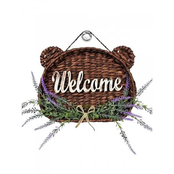 Cat Rustica Kedi Figürlü Welcome Kapı Süsü 35cm