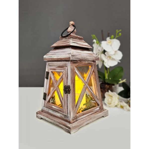 Ahşap Fener Mumluk Çeşme 30cm