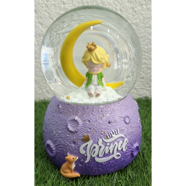 Büyük Boy Little Prince Kar Küresi Otomatik Kar Püskürtmeli Değişen Müzikli Işıklı