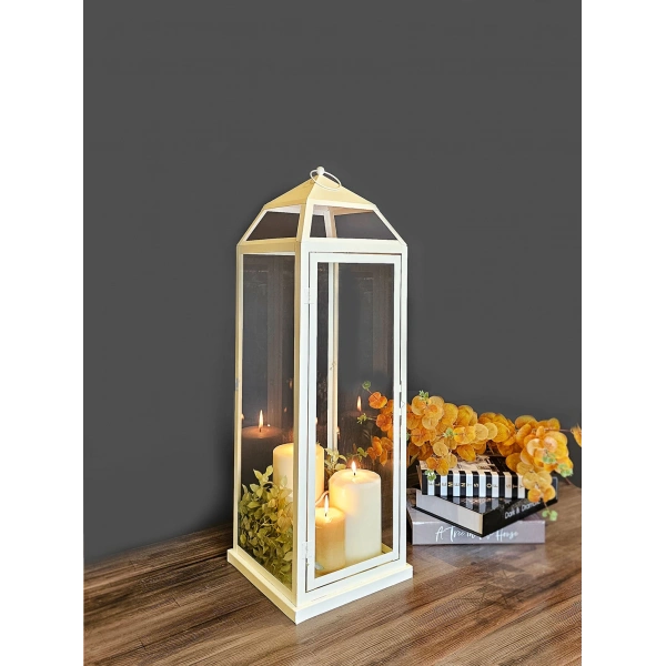 Büyük Boy Metal Mumluk Fener Monza 75cm