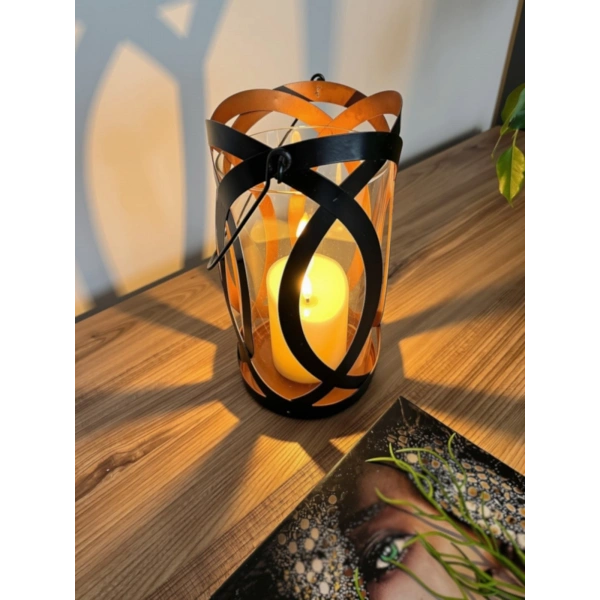 Dekoratif Metal Mumluk Elegante 24cm