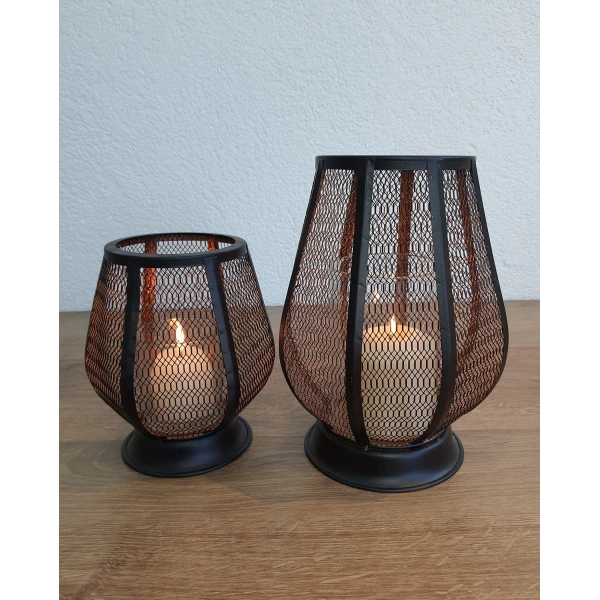 Dekoratif Metal Mumluk İkili Set Maddalena