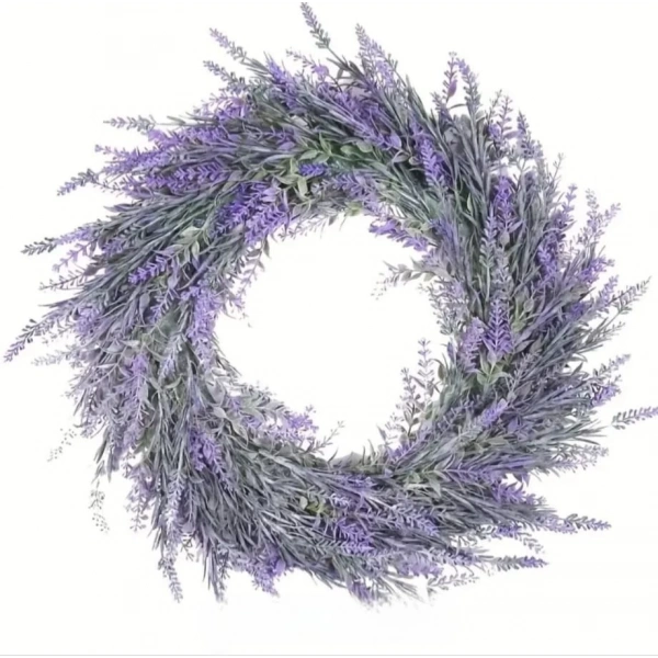 Lavantalı Dekoratif Kapı Süsü Çelengi 40cm