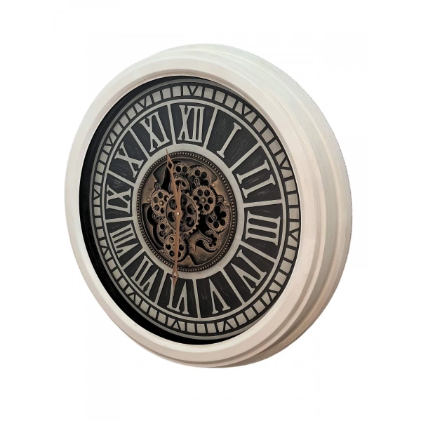 Roma Dev Boy Çarklı Metal Duvar Saati 85cm
