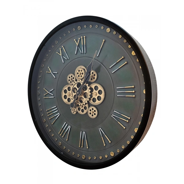 Vitalle Çarklı Metal Büyük Boy Duvar Saati 66cm
