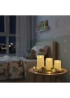 3lü Pilli Led Mum Seti Titreyen Alevli