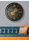 Black Concept Çarklı Metal Duvar Saati 60cm