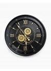 Black Concept Çarklı Metal Duvar Saati 60cm