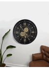 Black Concept Çarklı Metal Duvar Saati 60cm