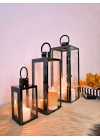 BLACK ROYAL PASLANMAZ ÇELİK ÜÇLÜ MUMLUK FENER SETİ