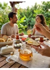 El Yapımı Borosilikat Cam Bal Kavanozu – Arı Figürlü & Kaşıklı (450 ml)