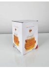 El Yapımı Borosilikat Cam Bal Kavanozu – Arı Figürlü & Kaşıklı (450 ml)