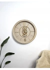 LUNA ÇARKLI METAL DUVAR SAATİ KREM 60CM