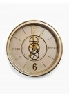 LUNA ÇARKLI METAL DUVAR SAATİ KREM 60CM