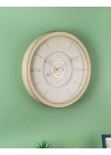 LUNA ÇARKLI METAL DUVAR SAATİ KREM 60CM