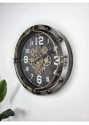 Lyon Çarklı Metal Büyük Boy Duvar Saati 60cm